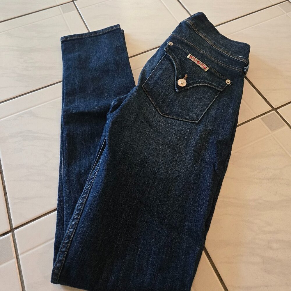 Hudson Collin Flap Skinny Jeans Dark Blue 26